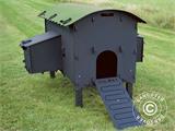 Chicken coop/Hen House, 1.3x1.22x0.9 m, Recycled PVC, Green/Black