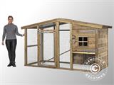 Chicken coop/Rabbit hutch Voldux, 2.43x1.13x1.44 m, 2.75 m², Naturel