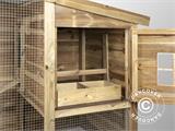 Chicken coop/Rabbit hutch Voldux, 2.43x1.13x1.44 m, 2.75 m², Naturel