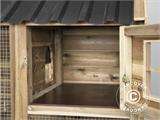 Chicken coop/Rabbit hutch Voldux, 1.98x0.95x1.24 m, 1.88 m², Naturel