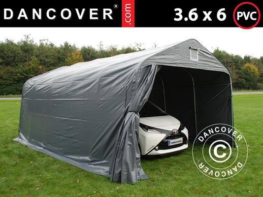 Autoteltta PRO 3,6x6x2,68m PVC:stä, Harmaa