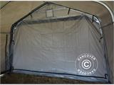 Tente Abri Garage PRO 3,6x6x2,68m PE, avec couverture de sol, Gris
