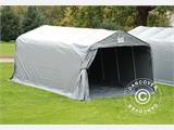 Tente Abri Garage PRO 3,6x6x2,68m PVC, avec couverture de sol, Gris