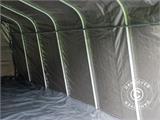 Tenda garage PRO 3,6x7,2x2,68m PE, con pavimento, Grigio