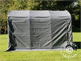 Tente de stockage PRO 2,4x3,6x2,34m PVC, Gris