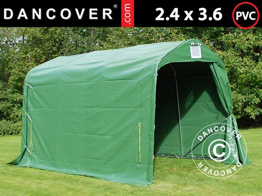 Namiot magazynowy PRO 2,4x3,6x2,34m PCV, Zielony