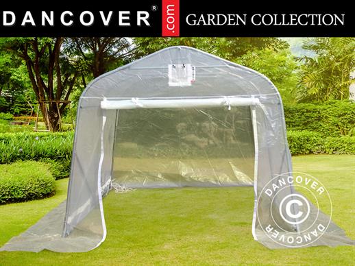 Polytunnel Drivhus, 2,4x3,6x2,4m, PE, 8,6m², Transparent