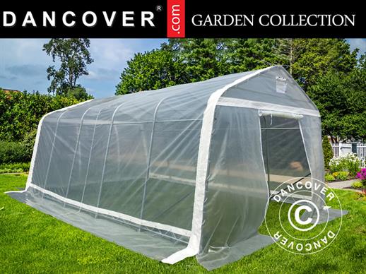 Polytunnel Drivhus, 3,6x8,4x2,68m, PE, 30,24m², Transparent