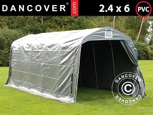 Storage tent PRO 2.4x6x2.34 m PVC, Grey