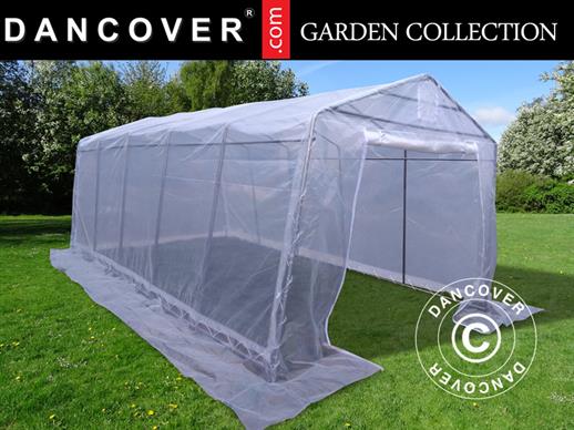 Polytunnel Drivhus, 3,3x6x2,4m, PE, 19,8m², Transparent