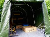 Carpa de almacenamiento PRO 2x3x2m PE, con cubierta de terreno, Verde/Gris