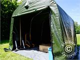 Storage tent PRO 2.4x2.4x2 m PE, with ground cover, Green/Grey