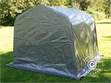Tente de stockage PRO 2,4x2,4x2m PE, avec couverture de sol, Gris