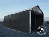 Capannone tenda PRO XL 4x12x3,5x4,59m, PVC, Grigio