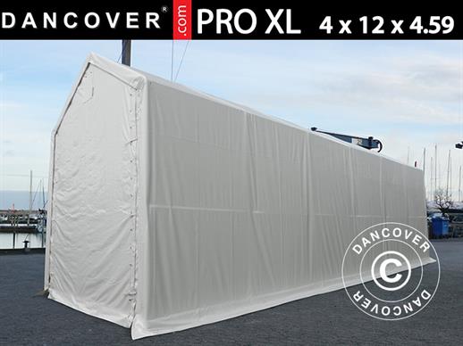 Lagerzelt PRO XL 4x12x3,5x4,59m, PVC, Weiß