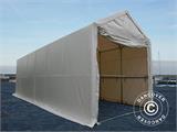 Tente de Stockage PRO XL 4x12x3,5x4,59m, PVC, Blanc