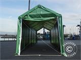 Storage shelter PRO XL 4x10x3.5x4.59 m, PVC, Green