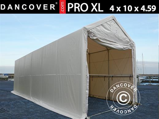 Lagerzelt PRO XL 4x10x3,5x4,59m, PVC, Weiß