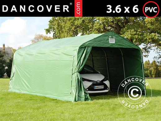 Carpa garaje PRO 3,6x6x2,68m PVC, Verde