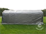Portable garage PRO 3.6x7.2x2.68 m PE with ground cover, Grey