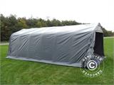 Tenda garage PRO 3,6x7,2x2,68m PVC con copertura del terreno, Grigio