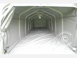 Garagem portátil PRO 3,6x7,2x2,68m em PVC com cobertura de solo, Cinza