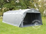 Tente abri garage PRO 3,6x8,4x2,7m PVC avec couvre-sol, Gris