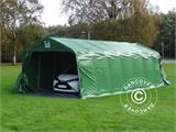 Tente abri garage PRO 3,6x8,4x2,7m PVC avec couvre-sol, Vert