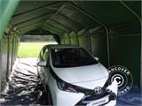 Garagem portátil PRO 3,6x8,4x2,7m em PVC com cobertura de solo, Verde