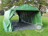 Portable garage PRO 3.6x8.4x2.7 m PVC with ground cover, Green