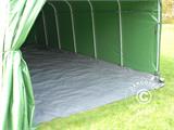 Tente Abri Garage PRO 3,6x7,2x2,68m PVC, avec couverture de sol, Vert/Gris