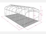 Namiot dla zwierząt gospodarskich 3,6x7,2x2,68m, PCV, Szary