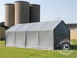 Carpa grande de almacén PRO 4x8x2x3,1m, PVC, Gris