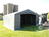 Tente de Stockage PRO 5x8x2,5x3,3m, PVC, Gris