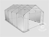 Capannone tenda PRO 5x8x2,5x3,3m, PVC, Grigio