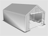 Capannone tenda PRO 4x6x2x3,1m, PVC, Grigio
