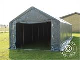 Tenda de armazenagem PRO 4x12x2x3,1m, PVC, Cinza