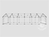 Noliktavas telts PRO 4x12x2x3,1m PVC, Pelēks