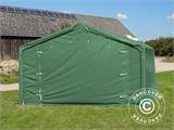 Capannone tenda PRO 5x8x2,5x3,3m, PVC, Verde