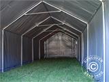 Tenda de armazenagem PRO 4x12x2x3,1m, PVC, Cinza