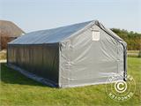 Noliktavas telts PRO 4x12x2x3,1m PVC, Pelēks
