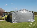 Tenda de armazenagem PRO 5x6x2x3,39m, PVC, Cinza
