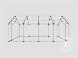 Tente de Stockage PRO 5x8x2x3,39m, PVC, Gris