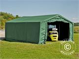 Tenda de armazenagem PRO 5x8x2x3,39m, PVC, Verde