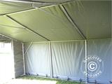 Tente de Stockage PRO 5x10x2x3,39m, PVC, Gris