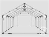 Tente de Stockage PRO 5x10x2x3,39m, PVC, Gris