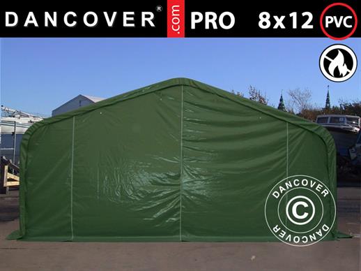 Noliktavas telts PRO 8x12x5,2m, PVC, Zaļš
