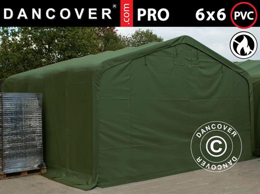 Tenda de armazenagem PRO 6x6x3,7m PVC, Verde