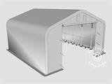 Tenda de armazenagem PRO 6x12x3,7m PVC, Cinza