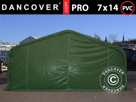 Capannone tenda PRO 7x14x3,8m PVC, Verde